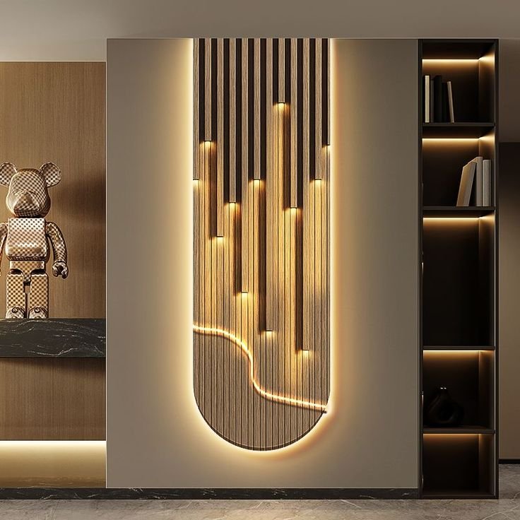 Lighting wall panelling