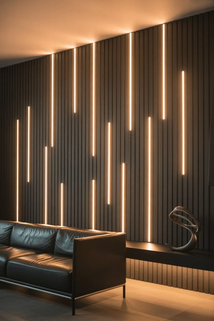 Lighting wall panelling